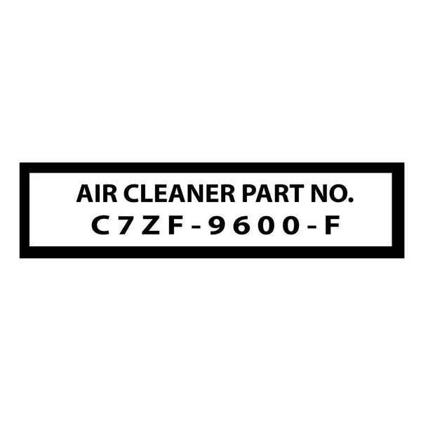 1967 FORD MUSTANG AIR CLEANER DECAL