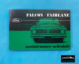 SERVICE MANUAL & MAINTENANCE SCHEDULE FAIRMONT FALCON XY GT GTHO GS