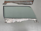 1964-66 MUSTANG COUPE DOOR GLASS PAIR GENUINE CARLITE