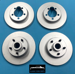 FRONT & REAR DISC BRAKE ROTORS LARGE HUB 9 INCH DIFF FAIRMONT FALCON XB XC GT GS