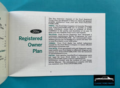 SERVICE MANUAL & MAINTENANCE SCHEDULE FAIRMONT FALCON XY GT GTHO GS