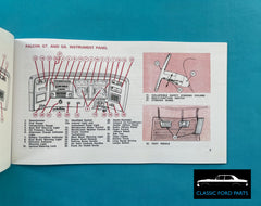 OWNERS MANUAL FORD FALCON FUTURA FAIRMONT XB GT