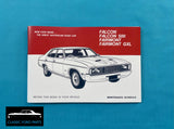 OWNERS MANUAL & SERVICE MAINTENANCE SCHEDULE FORD FALCON FAIRMONT XC GXL