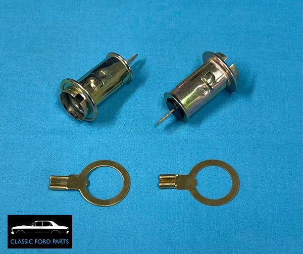 TAIL LIGHT INDICATOR GLOBE SOCKETS PAIR WITH EARTH FAIRMONT FALCON XW XY GT GTHO GS