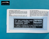 OWNERS MANUAL FORD XR FALCON FAIRMONT