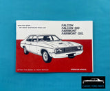 OWNERS MANUAL & SERVICE MAINTENANCE SCHEDULE FORD FALCON FAIRMONT XC GXL