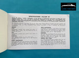 REGISTERED OWNERS MANUAL SUPPLEMENT FORD XR GT FALCON