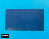 OWNERS MANUAL FORD FALCON FUTURA FAIRMONT XW GT GTHO