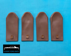 DARK SADDLE SEAT BELT TOP COVERS WITH HOOKS FAIRMONT FALCON XR XT XW XY XA GT GTHO GS SET