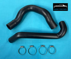 UPPER & LOWER RADIATOR HOSE & CLAMP KIT CLEVELAND FAIRMONT FALCON XA XB GT GS WITHOUT AIR CON