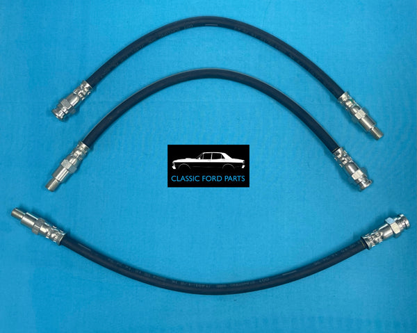 DRUM BRAKE HOSE FRONT & REAR SET FALCON XK XL XM XP